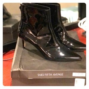 Patent leather boots